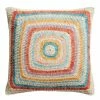 World Market Multicolor Crocheted Tile Indoor Outdoor Throw Pillow -Outdoor Elegant Store unnamed file 1084