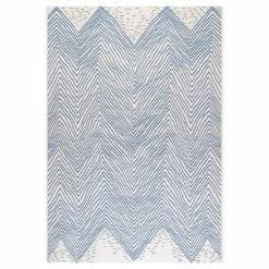World Market Blue And White Chevron Destin Indoor Outdoor Rug