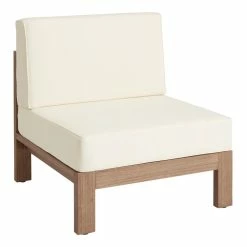 World Market Segovia Eucalyptus Modular Outdoor Sectional Armless Chair