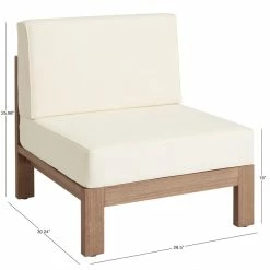World Market Segovia Eucalyptus Modular Outdoor Sectional Armless Chair -Outdoor Elegant Store unnamed file 1118
