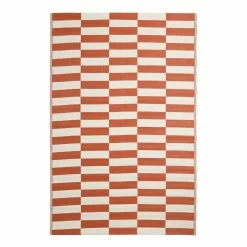 World Market Rio Terracotta Tile Reversible Indoor Outdoor Floor Mat