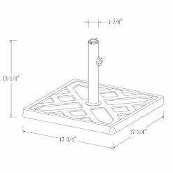 World Market Square Black Geometric Patio Umbrella Stand 10 World Market Square Black Geometric Patio Umbrella Stand -Outdoor Elegant Store unnamed file 1278