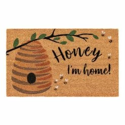World Market Honey Beehive Coir Doormat