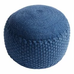 World Market Round Braided Indoor Outdoor Pouf -Outdoor Elegant Store unnamed file 131