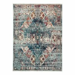 World Market Blue Multicolor Medallion Jayde Indoor Outdoor Rug