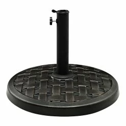 World Market Antique Bronze Basket Weave Patio Umbrella Stand