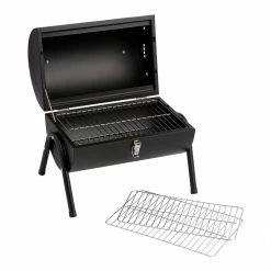 World Market Black Metal and Wood Portable Charcoal Barbecue Grill -Outdoor Elegant Store unnamed file 1367