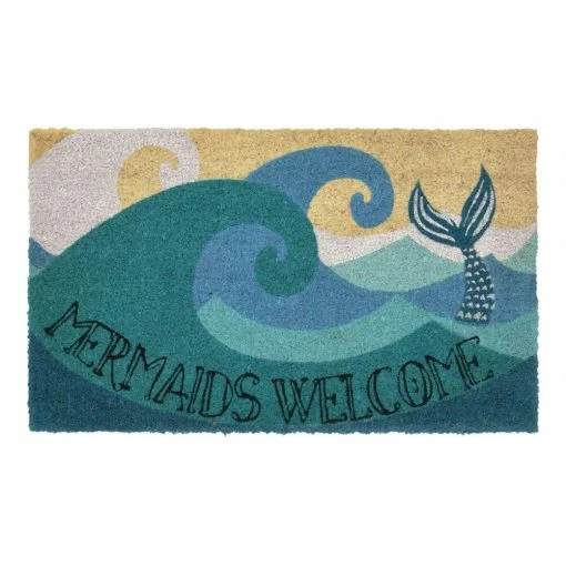World Market Blue Mermaid Sighting Coir Doormat -Outdoor Elegant Store unnamed file 1378