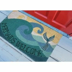 World Market Blue Mermaid Sighting Coir Doormat -Outdoor Elegant Store unnamed file 1380