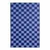 World Market Rio Blue Checkerboard Reversible Indoor Outdoor Floor Mat
