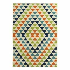 World Market Multicolor Diamonds Low Profile Indoor Outdoor Rug