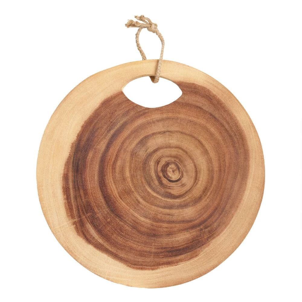 World Market Round Raw Edge Tree Ring Cutting Board 3 World Market Round Raw Edge Tree Ring Cutting Board