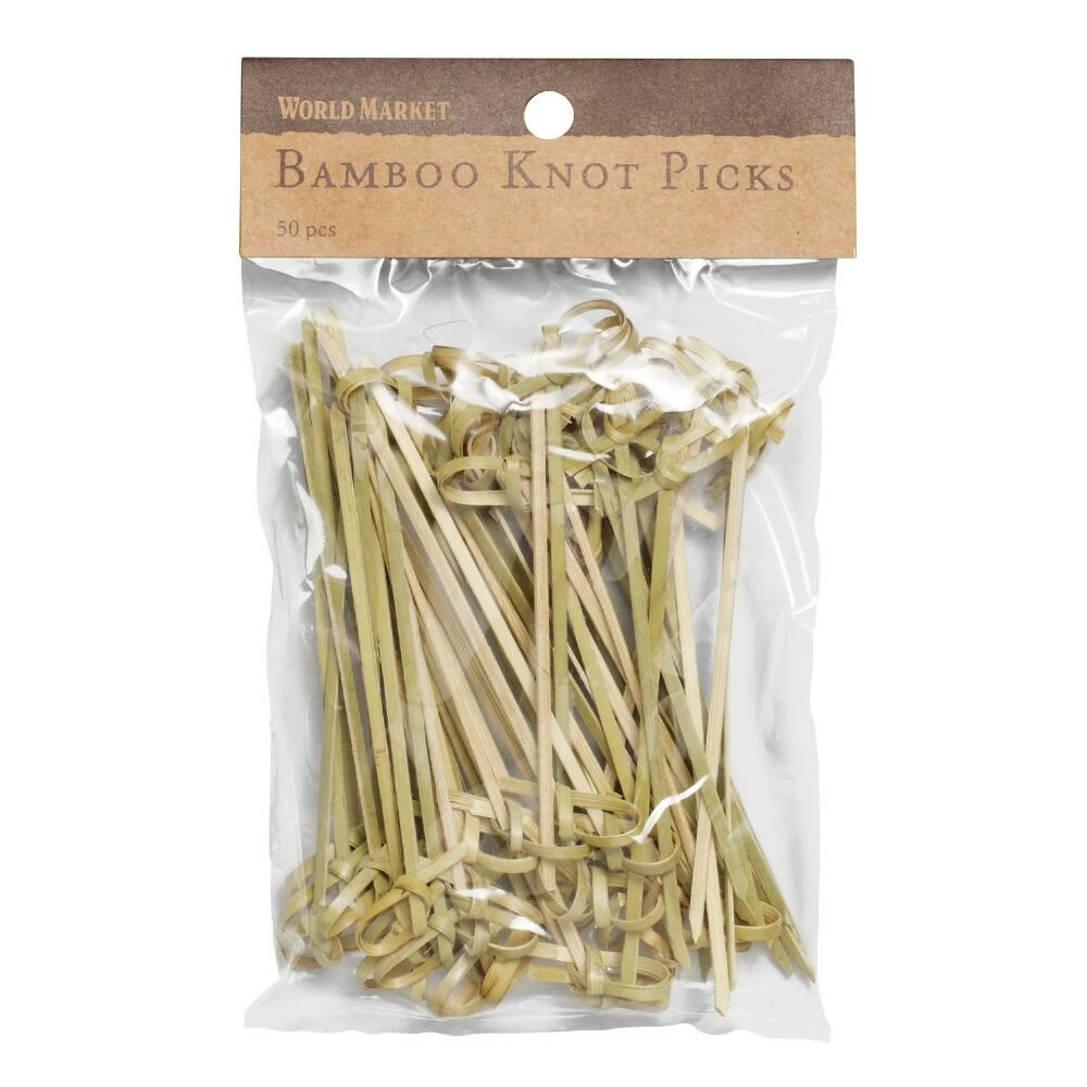 World Market Bamboo Knot Picks or Skewers 4 World Market Bamboo Knot Picks or Skewers - Image 2