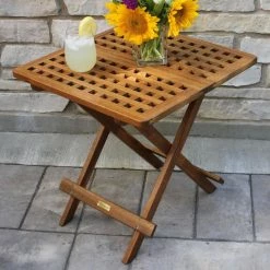 World Market Catania Eucalyptus Folding Accent Table -Outdoor Elegant Store unnamed file 1441