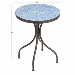 World Market Cadiz Round Outdoor Accent Table -Outdoor Elegant Store unnamed file 1455