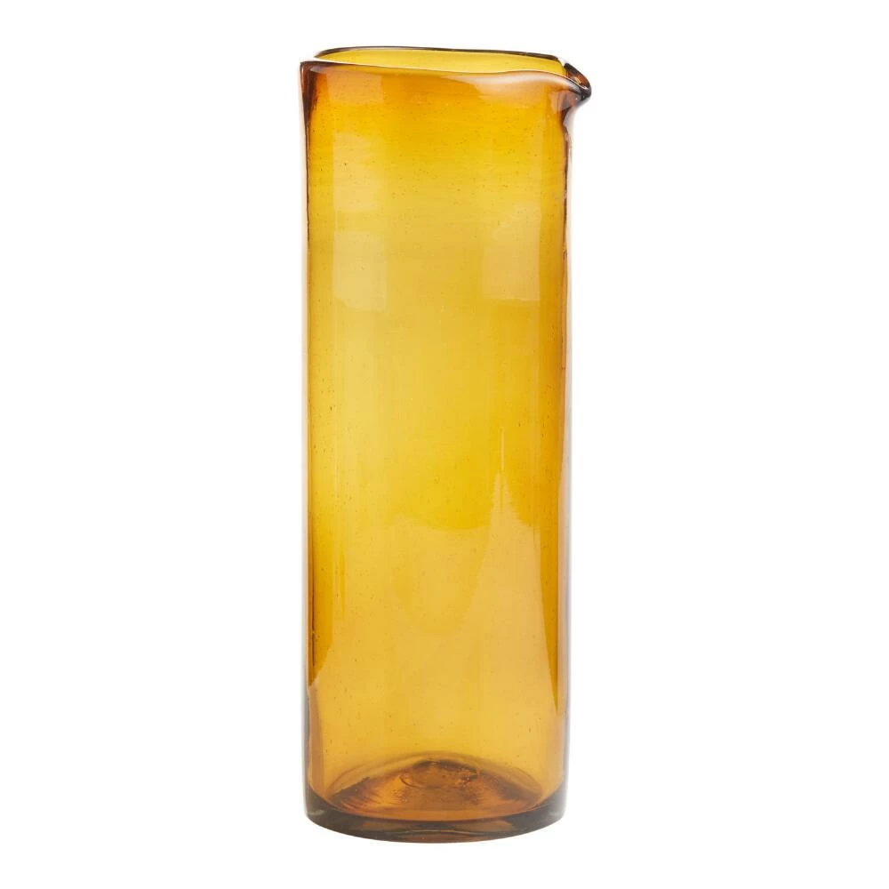World Market Carmelo Amber Recycled Glass Pitcher 2 World Market Carmelo Amber Recycled Glass Pitcher