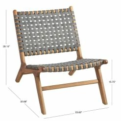 World Market Girona Gray Strap Outdoor Accent Chair Set Of 2 -Outdoor Elegant Store unnamed file 147