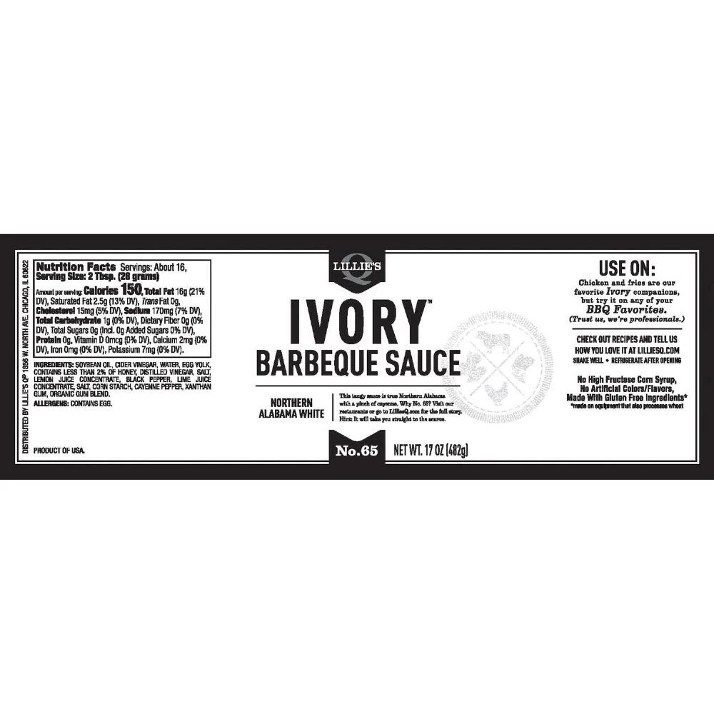 World Market Lillie's Q Ivory Barbeque Sauce 4 World Market Lillie's Q Ivory Barbeque Sauce - Image 2