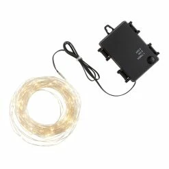 World Market White Micro LED 150 Bulb Battery Operated String Lights