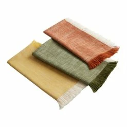 World Market Woven Cotton Napkin with Fringe Set of 4