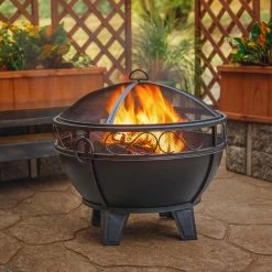 World Market Alder Rubbed Bronze Steel Old World Fire Pit -Outdoor Elegant Store unnamed file 1628