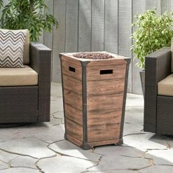 World Market Tulip Brown Concrete Column Gas Fire Pit -Outdoor Elegant Store unnamed file 1645