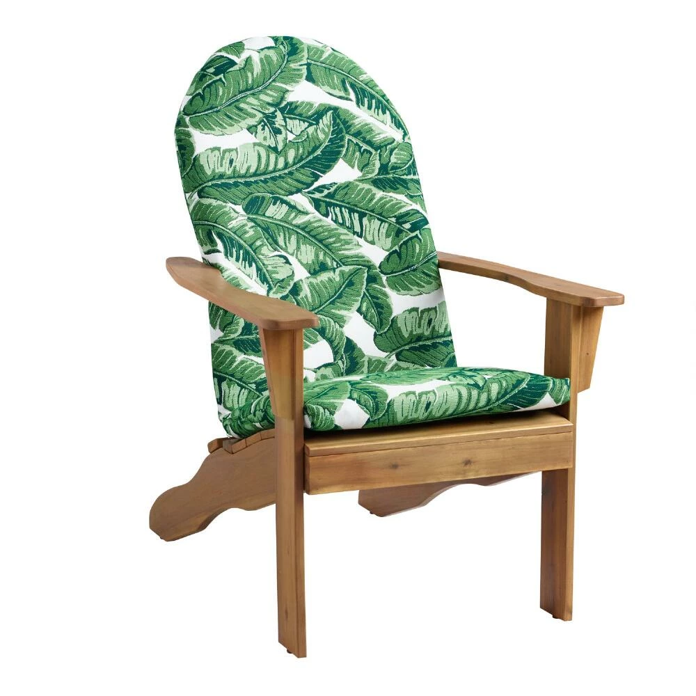 World Market Sunbrella Tropical Leaf Adirondack Chair Cushion 4 World Market Sunbrella Tropical Leaf Adirondack Chair Cushion - Image 2