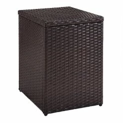 World Market Pinamar Brown All Weather Wicker Outdoor Accent Table