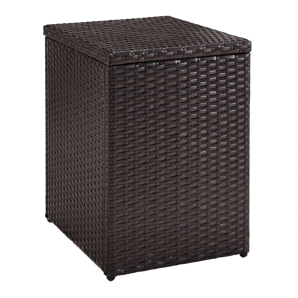World Market Pinamar Brown All Weather Wicker Outdoor Accent Table 3 World Market Pinamar Brown All Weather Wicker Outdoor Accent Table