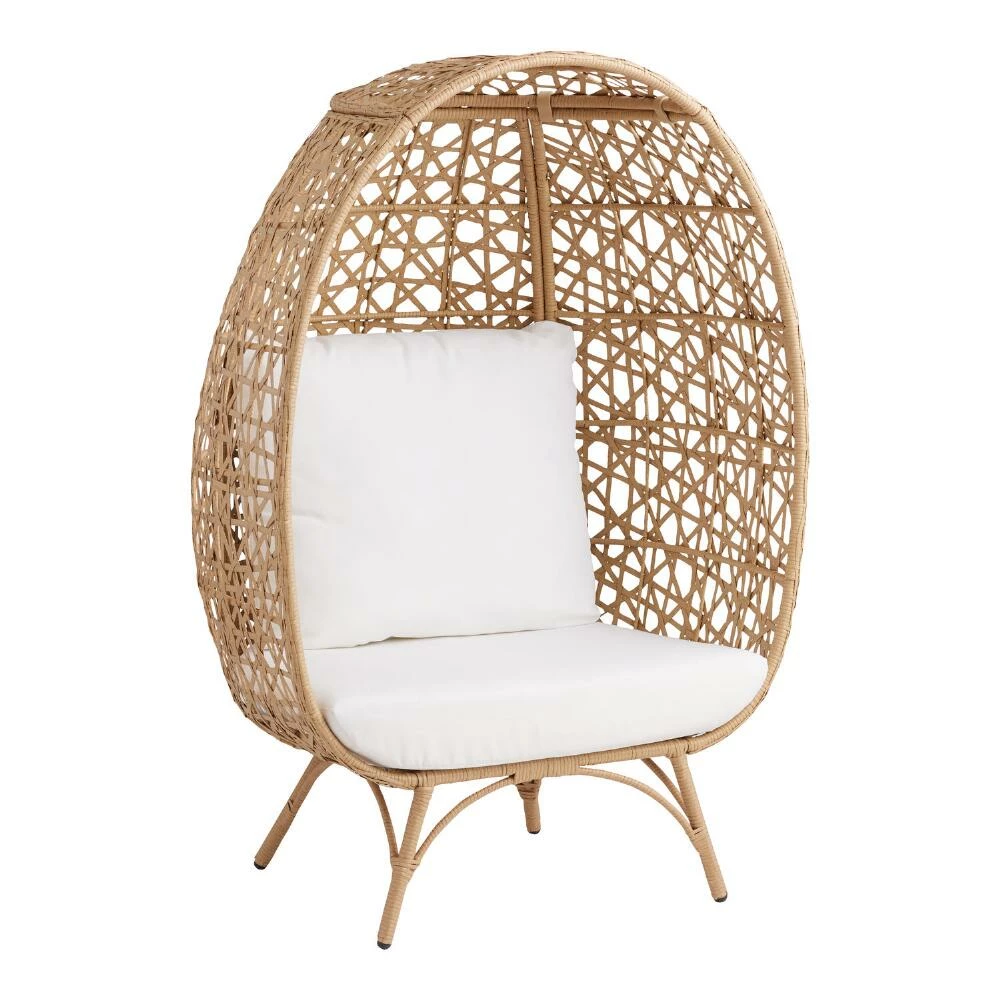 World Market Bonaire All Weather Wicker Stationary Outdoor Egg Chair 3 World Market Bonaire All Weather Wicker Stationary Outdoor Egg Chair