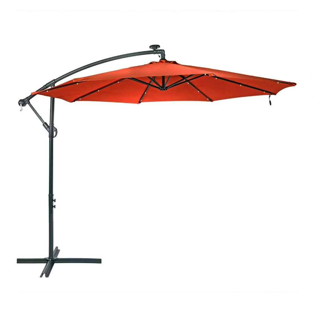 World Market Cantilever Patio Umbrella with Solar LED Lights 3 World Market Cantilever Patio Umbrella with Solar LED Lights
