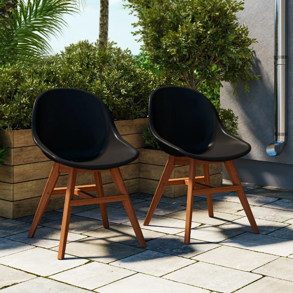 World Market Jarle Molded Resin Outdoor Chair Set of 2 5 World Market Jarle Molded Resin Outdoor Chair Set of 2 - Image 3