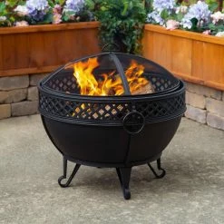 World Market Corbin Black Steel Geo Fire Pit -Outdoor Elegant Store unnamed file 1791