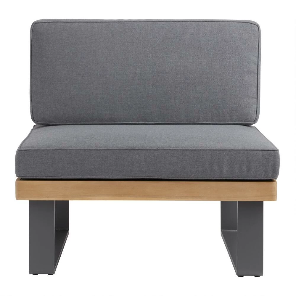 World Market Alicante II Gray Metal and Wood Outdoor Chair 4 World Market Alicante II Gray Metal and Wood Outdoor Chair - Image 2