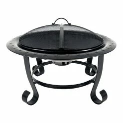 World Market Meadow Black Steel Curled Leg Fire Pit