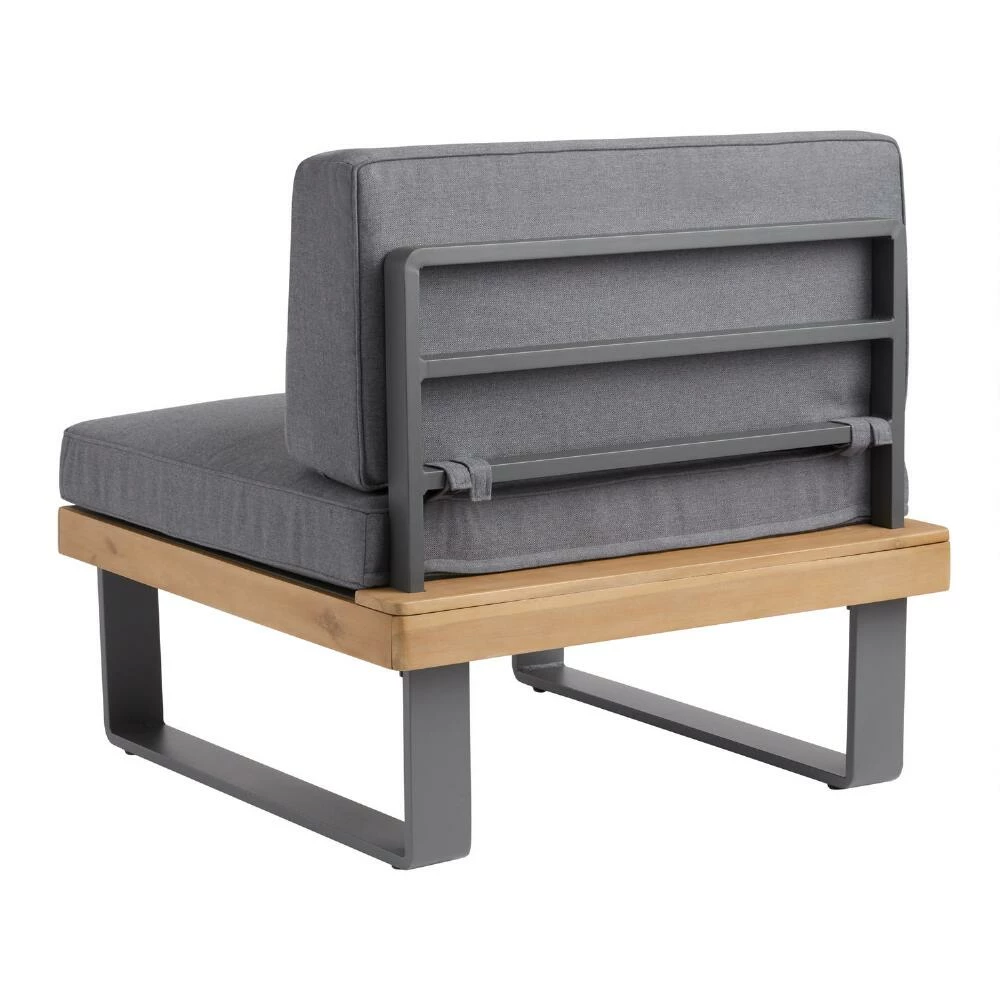 World Market Alicante II Gray Metal and Wood Outdoor Chair 5 World Market Alicante II Gray Metal and Wood Outdoor Chair - Image 3