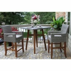 World Market Kimo Gray All Weather Wicker Outdoor Counter Stool Set of 2 -Outdoor Elegant Store unnamed file 1837