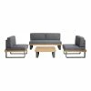 World Market Alicante II 4 Piece Conversation Outdoor Furniture Set -Outdoor Elegant Store unnamed file 1842
