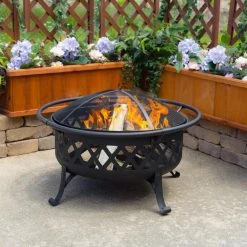 World Market Ash Black Steel Diamond Fire Pit -Outdoor Elegant Store unnamed file 1871