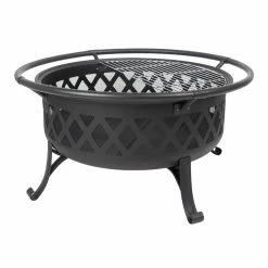 World Market Ash Black Steel Diamond Fire Pit -Outdoor Elegant Store unnamed file 1872