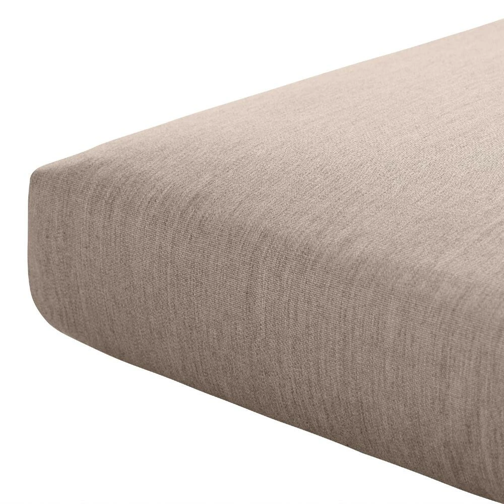 World Market Sunbrella Khaki Ash Cast Outdoor Chaise Lounge Cushion 4 World Market Sunbrella Khaki Ash Cast Outdoor Chaise Lounge Cushion - Image 2