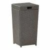 World Market Pinamar Gray All Weather Wicker Outdoor Trash Can -Outdoor Elegant Store unnamed file 1968