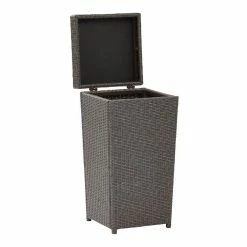 World Market Pinamar Gray All Weather Wicker Outdoor Trash Can -Outdoor Elegant Store unnamed file 1971