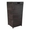 World Market Pinamar Espresso All Weather Wicker Outdoor Trash Can -Outdoor Elegant Store unnamed file 1973