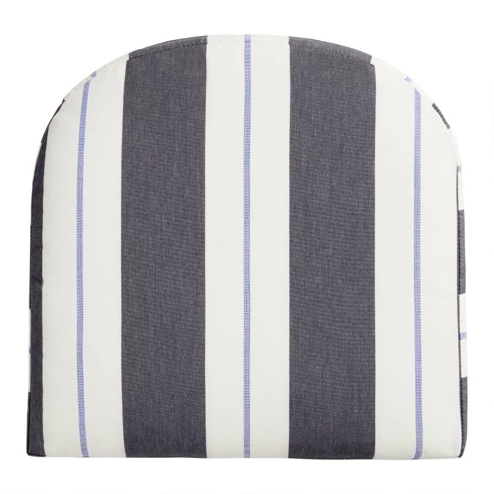 World Market Sunbrella Navy Stripe Gusseted Outdoor Chair Cushion 3 World Market Sunbrella Navy Stripe Gusseted Outdoor Chair Cushion