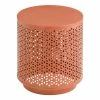 World Market Canberra Round Coral Punched Metal Geo Outdoor Stool -Outdoor Elegant Store unnamed file 1981