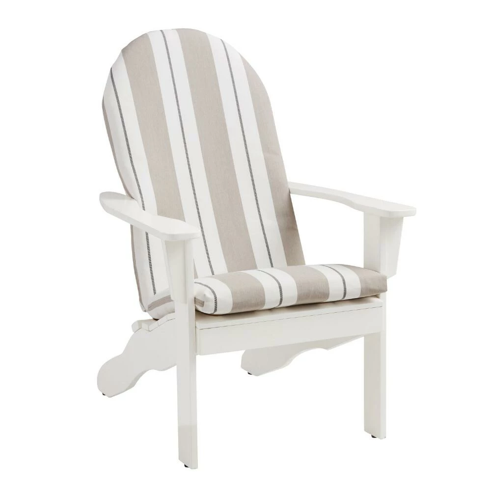 World Market Sunbrella Linen Stripe Adirondack Chair Cushion 6 World Market Sunbrella Linen Stripe Adirondack Chair Cushion - Image 4