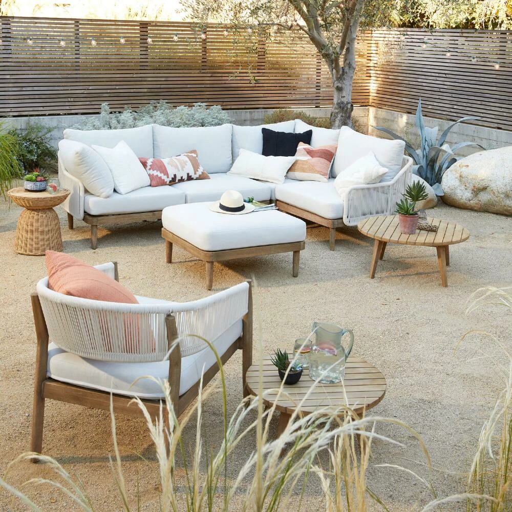 World Market Sorano Nautical Rope Modular Outdoor Left End Chair 4 World Market Sorano Nautical Rope Modular Outdoor Left End Chair - Image 2