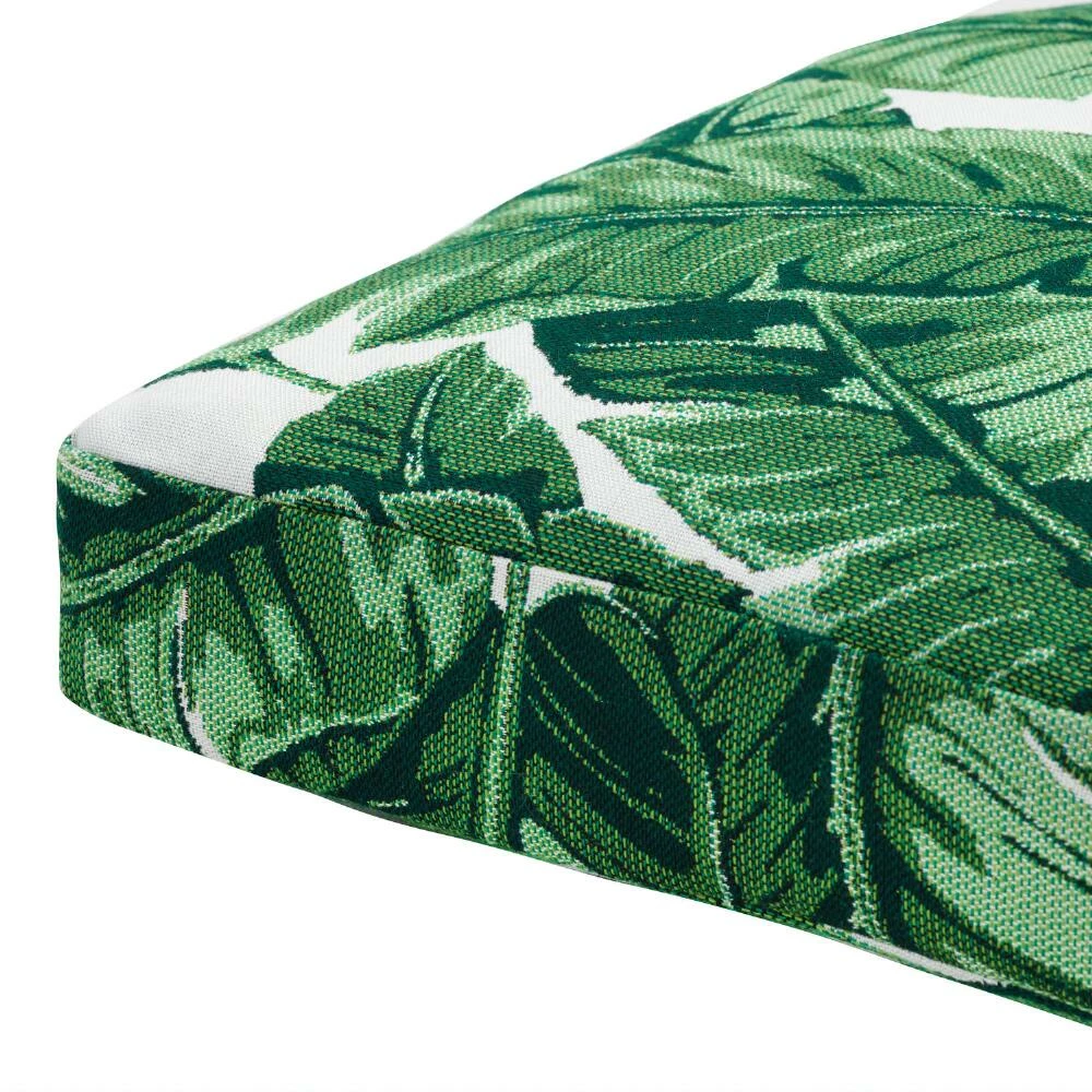 World Market Sunbrella Tropical Leaf Gusseted Outdoor Chair Cushion 4 World Market Sunbrella Tropical Leaf Gusseted Outdoor Chair Cushion - Image 2
