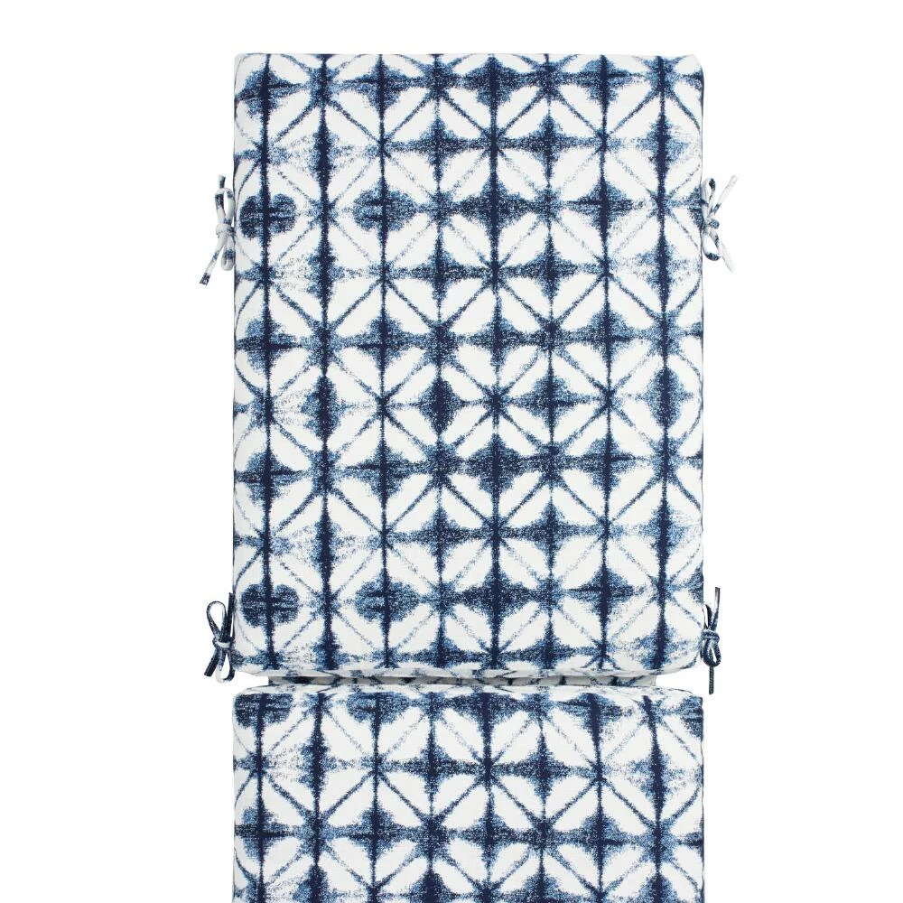 World Market Sunbrella Indigo Tile Outdoor Chaise Lounge Cushion 3 World Market Sunbrella Indigo Tile Outdoor Chaise Lounge Cushion